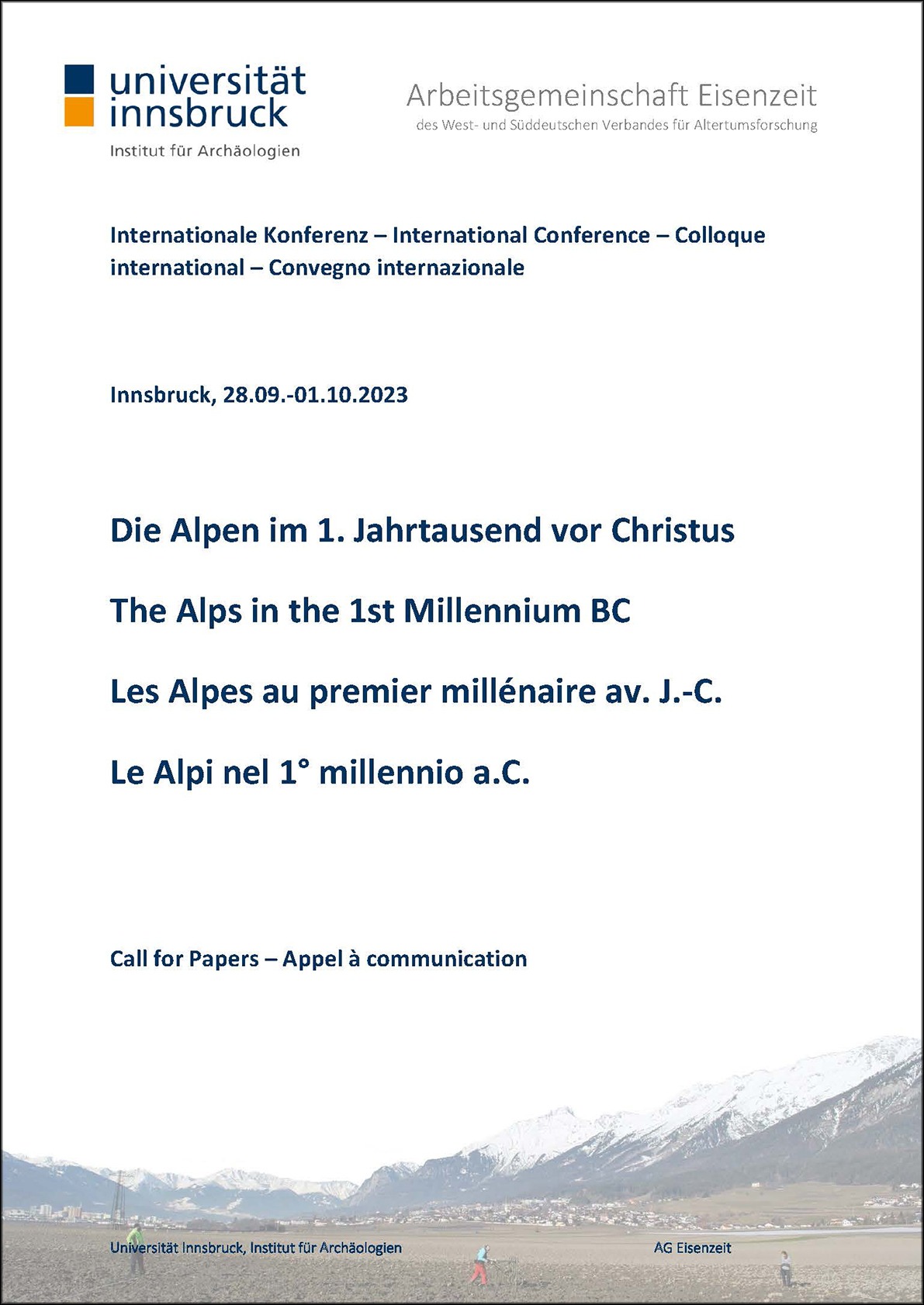 Conference Programme The Alps